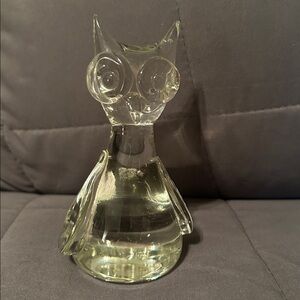 Clear Glass Owl Figurine paperweight